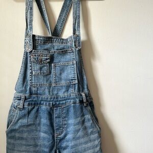 Free People Girlfriend Washed Denim Overall